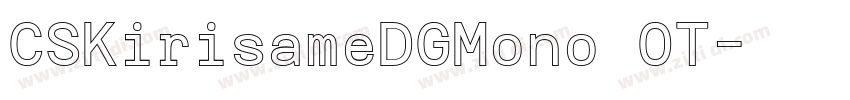 CSKirisameDGMono OT字体转换